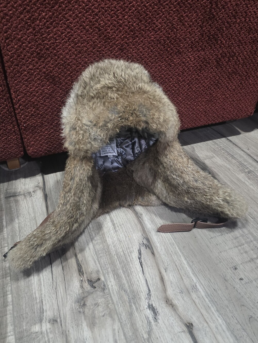 Mad Bomber Leather Rabbit Fur Trapper Hat